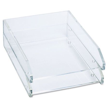 Picture of Clear Acrylic Letter Tray, 2 Sections, Letter Size Files, 10.5" x 13.75" x 2.5", Clear, 2/PackKTK-AD15