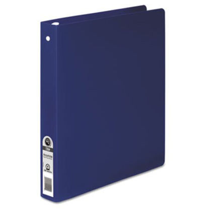 Picture of ACCOHIDE Poly Round Ring Binder, 3 Rings, 1" Capacity, 11 x 8.5, Dark BlueACC-39712