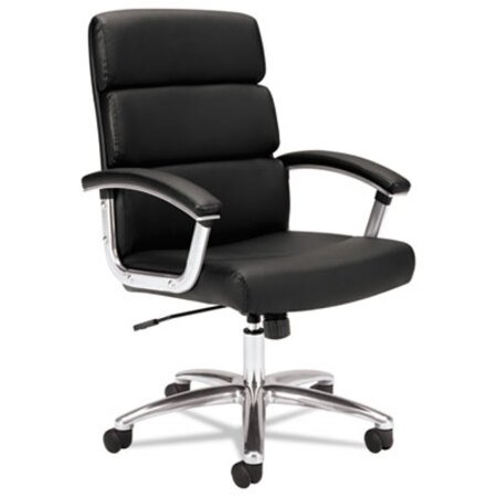 Picture of Traction High-Back Executive Chair, Supports 250 lb, 17.75" to 21.8" Seat Height, Black Seat/Back, Polished Aluminum BaseBSX-VL103SB11
