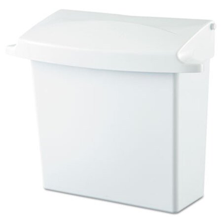 Picture of Sanitary Napkin Receptacle with Rigid Liner, Rectangular, Plastic, WhiteRCP-614000
