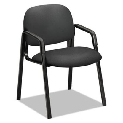 Picture of Solutions Seating 4000 Series Leg Base Guest Chair, 23.5" x 24.5" x 32", Iron Ore Seat/Back, Black BaseHON-4003CU19T