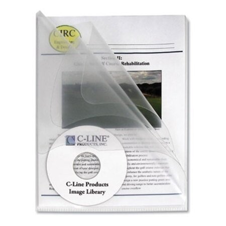 Picture of Multi-Section Project Folders w/ Clear Dividers, 3-Sections, 1/3-Cut Tab, Letter Size, Clear, 25/BoxCLI-62117