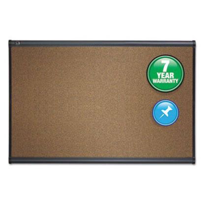 Picture of Prestige Bulletin Board, Brown Graphite-Blend Surface, 48 x 36, Aluminum FrameQRT-B244G