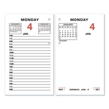 Picture of Two-Color Desk Calendar Refill, 3.5 x 6, 2022AAG-E01750