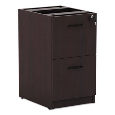Picture of Alera Valencia Series Full Pedestal File, Left or Right, 2 File Drawers, Mahogany, 15.63" x 20.5" x 28.5"ALE-VA542822MY