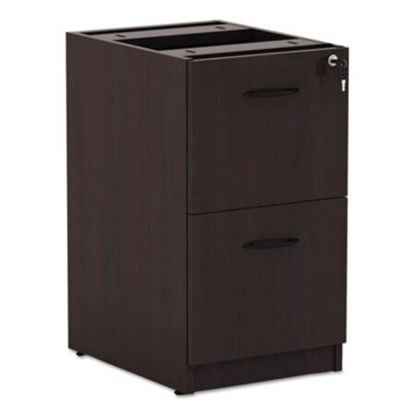 Picture of Alera Valencia Series Full Pedestal File, Left or Right, 2 File Drawers, Mahogany, 15.63" x 20.5" x 28.5"ALE-VA542822MY