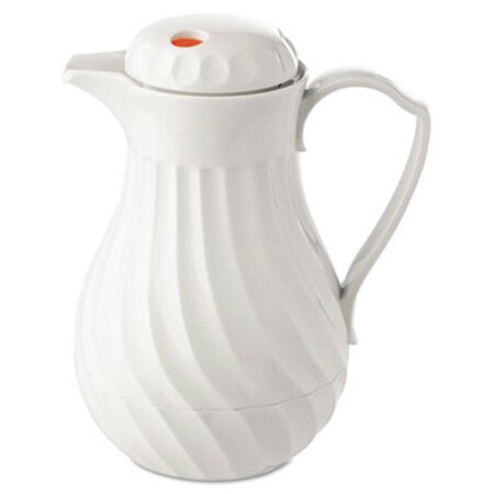Picture of Poly Lined Carafe, Swirl Design, 64oz Capacity, WhiteHOR-402264