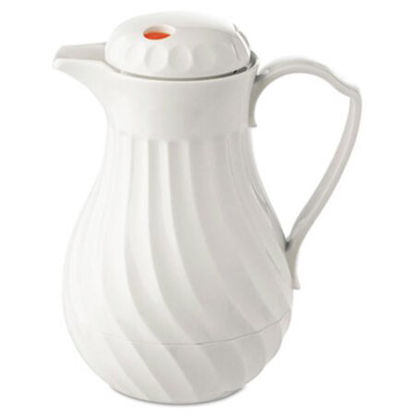 Picture of Poly Lined Carafe, Swirl Design, 64oz Capacity, WhiteHOR-402264