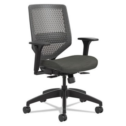 Picture of Solve Series ReActiv Back Task Chair, Supports Up to 300 lb, 18" to 23" Seat Height, Ink Seat, Charcoal Back, Black BaseHON-SVR1ACLC10TK