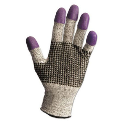 Picture of G60 Purple Nitrile Gloves, 230 mm Length, Medium/Size 8, Black/White, PairKCC-97431