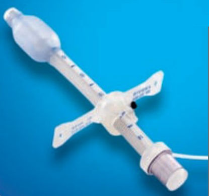 Picture of Tracheostomy Tube Bivona® Mid-Range Aire-Cuf® Hyperflex™ Adjustable Neck Flange Size 9 Cuffed75HA90