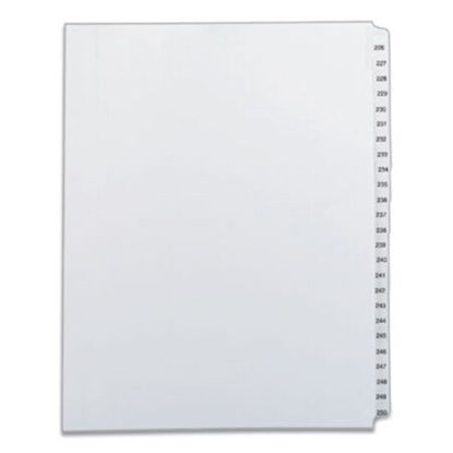 Picture of Preprinted Legal Exhibit Side Tab Index Dividers, Allstate Style, 25-Tab, 226 to 250, 11 x 8.5, White, 1 SetAVE-82192