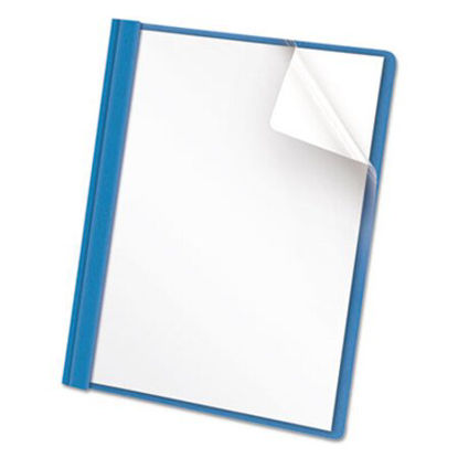 Picture of Clear Front Report Cover, Tang Fasteners, Letter Size, Light Blue, 25/BoxUNV-57121