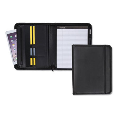 Picture of Professional Zippered Pad Holder, Pockets/Slots, Writing Pad, BlackSAM-70820