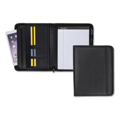 Picture of Professional Zippered Pad Holder, Pockets/Slots, Writing Pad, BlackSAM-70820