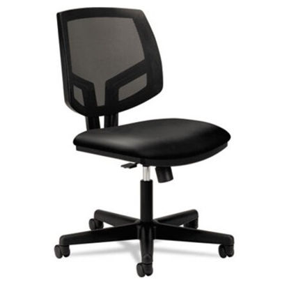 Picture of Volt Series Mesh Back Leather Task Chair with Synchro-Tilt, Supports Up to 250 lb, 18.13" to 22.38" Seat Height, BlackHON-5713SB11T