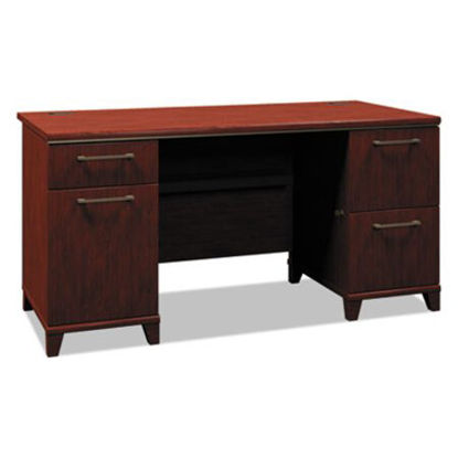Picture of Enterprise Collection Double Pedestal Desk, 60" x 28.63" x 29.75", Harvest Cherry, (Box 2 of 2)BSH-2960CSA203