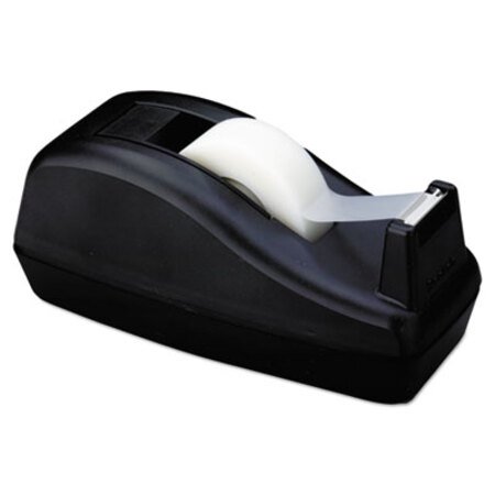 Picture of Deluxe Desktop Tape Dispenser, Attached 1" Core, Heavily Weighted, BlackMMM-C40BK