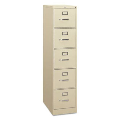 Picture of 310 Series Vertical File, 5 Letter-Size File Drawers, Putty, 15" x 26.5" x 60"HON-315PL