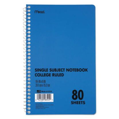 Picture of DuraPress Cover Notebook, 1 Subject, Medium/College Rule, Blue Cover, 9 x 6, 80 SheetsMEA-06544