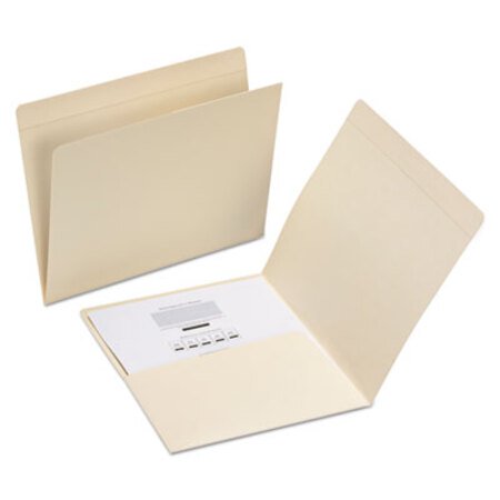 Picture of Top Tab File Folders with Inside Pocket, Straight Tab, Letter Size, Manila, 50/BoxSMD-10315