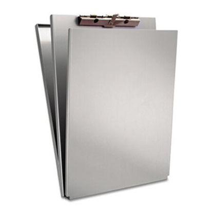 Picture of A-Holder Aluminum Form Holder, " Clip Capacity, Holds 8.5 x 11 Sheets, SilverSAU-10017