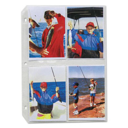 Picture of Clear Photo Pages for 8, 3-1/2 x 5 Photos, 3-Hole Punched, 11-1/4 x 8-1/8CLI-52584