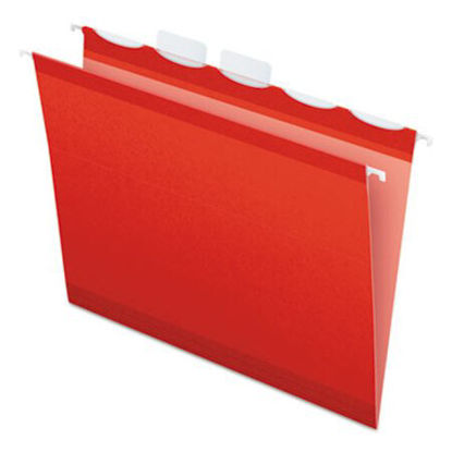 Picture of Ready-Tab Colored Reinforced Hanging Folders, Letter Size, 1/5-Cut Tab, Red, 25/BoxPFX-42623