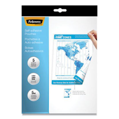 Picture of Self-Adhesive Laminating Pouches, 5 mil, 9" x 11.5", Gloss Clear, 5/PackFEL-52205