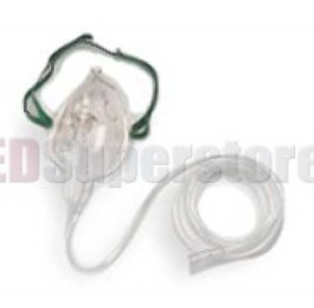 Picture of Oxygen Mask with ETCO2 Monitoring CAPNO2™ Elongated Style Pediatric Adjustable Head Strap8000-0762