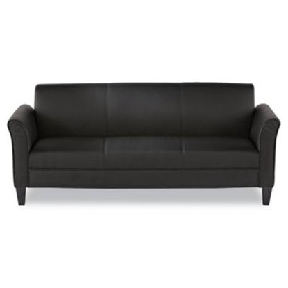 Picture of Alera Reception Lounge Furniture, 3-Cushion Sofa, 77 x 31.5 x 32, BlackALE-RL21LS10B
