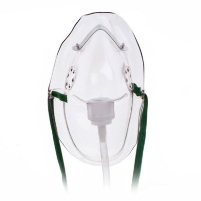 Picture of Oxygen Mask Hudson RCI® Elongated Style Adult One Size Fits Most Adjustable Head Strap / Nose Clip1041