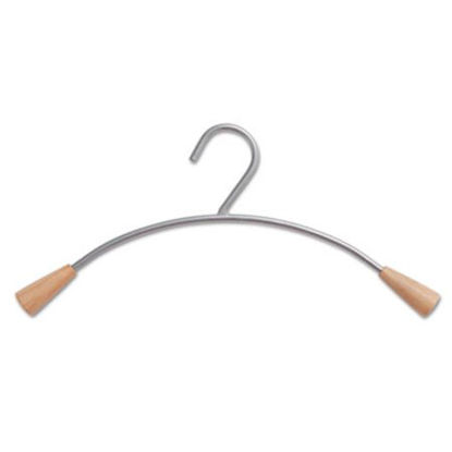Picture of Metal and Wood Coat Hangers, 6/Set, Gray/MahoganyABA-PMCIN6