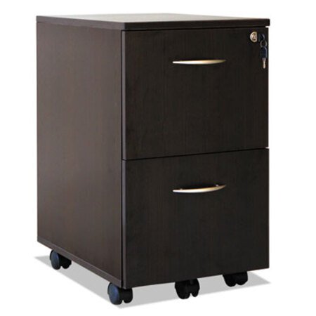 Picture of Alera Valencia Series Mobile Pedestal, Left or Right, 2 File Drawers, Espresso, 15.38" x 20" x 26.63"ALE-VA582816ES