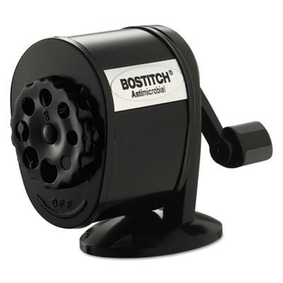 Picture of Antimicrobial Manual Pencil Sharpener, Manually-Powered, 5.44 x 2.69 x 4.33, BlackBOS-MPS1BLK