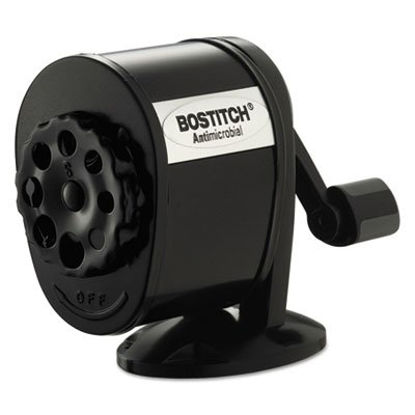 Picture of Antimicrobial Manual Pencil Sharpener, Manually-Powered, 5.44 x 2.69 x 4.33, BlackBOS-MPS1BLK