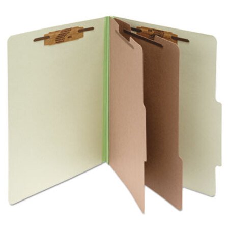 Picture of Pressboard Classification Folders, 2 Dividers, Letter Size, Leaf Green, 10/BoxACC-15046