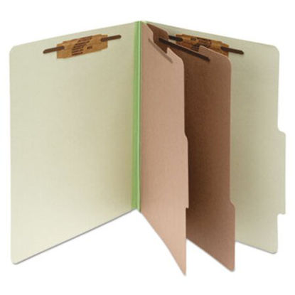 Picture of Pressboard Classification Folders, 2 Dividers, Letter Size, Leaf Green, 10/BoxACC-15046