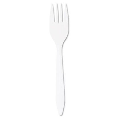 Picture of Style Setter Mediumweight Plastic Forks, White, 1000/CartonDCC-F6BW