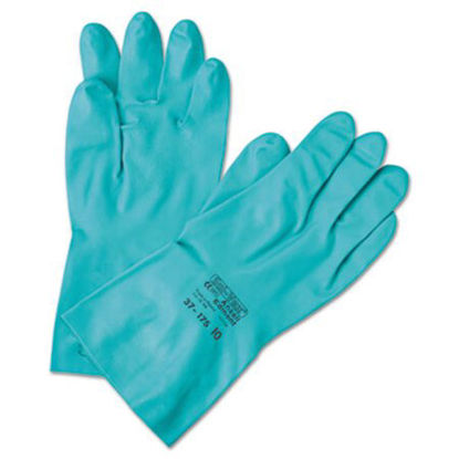 Picture of Sol-Vex Sandpatch-Grip Nitrile Gloves, Green, Size 8ANS-371858