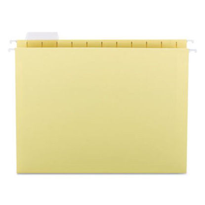 Picture of Colored Hanging File Folders, Letter Size, 1/5-Cut Tab, Yellow, 25/BoxSMD-64069