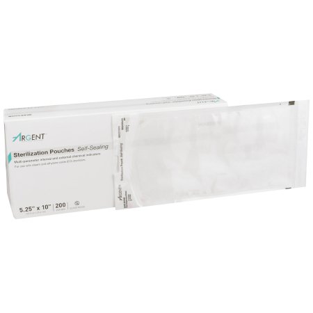 Picture of Sterilization Pouch McKesson Argent™ Sure-Check® Ethylene Oxide (EO) Gas / Steam 5-1/4 X 10 Inch Transparent / Blue Self Seal Paper / Film73-SSP382