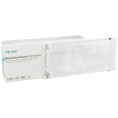 Picture of Sterilization Pouch McKesson Argent™ Sure-Check® Ethylene Oxide (EO) Gas / Steam 5-1/4 X 10 Inch Transparent / Blue Self Seal Paper / Film73-SSP382