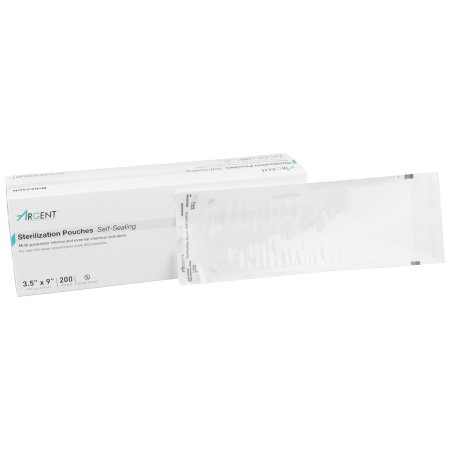 Picture of Sterilization Pouch McKesson Argent™ Sure-Check® Ethylene Oxide (EO) Gas / Steam 3-1/2 X 9 Inch Transparent / Blue Self Seal Paper / Film73-SSP381
