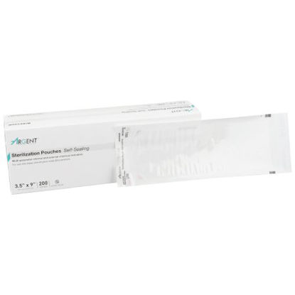 Picture of Sterilization Pouch McKesson Argent™ Sure-Check® Ethylene Oxide (EO) Gas / Steam 3-1/2 X 9 Inch Transparent / Blue Self Seal Paper / Film73-SSP381