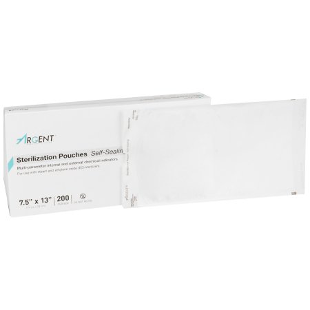 Picture of Sterilization Pouch McKesson Argent™ Sure-Check® Ethylene Oxide (EO) Gas / Steam 7-1/2 X 13 Inch Transparent / Blue Self Seal Paper / Film73-SSP383