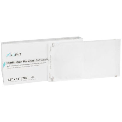 Picture of Sterilization Pouch McKesson Argent™ Sure-Check® Ethylene Oxide (EO) Gas / Steam 7-1/2 X 13 Inch Transparent / Blue Self Seal Paper / Film73-SSP383