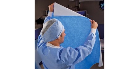 Picture of QUICK CHECK* H500 Sterilization Wrap White / Blue 36 X 36 Inch Dual Layer SMS Polypropylene Steam / EO Gas / Hydrogen Peroxide34199