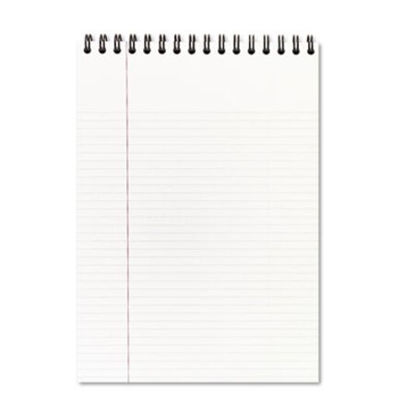 Picture of Wirebound Business Notepad, 2 Sections, Wide/Legal Rule, Black Linen Cover, White Paper, 8.5 x 11, 96 SheetsMEA-06090