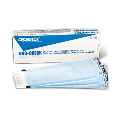 Picture of Sterilization Pouch Duo-Check® Ethylene Oxide (EO) Gas / Steam 5-1/4 X 15 Inch Transparent / Blue Self Seal Paper / FilmSCL515